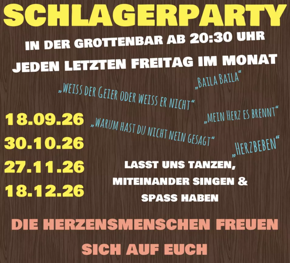 Schlagerparty in der Grottenbar